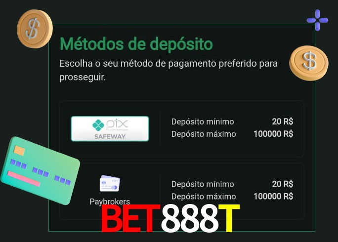 O cassino BET888T oferece uma grande variedade de métodos de pagamento